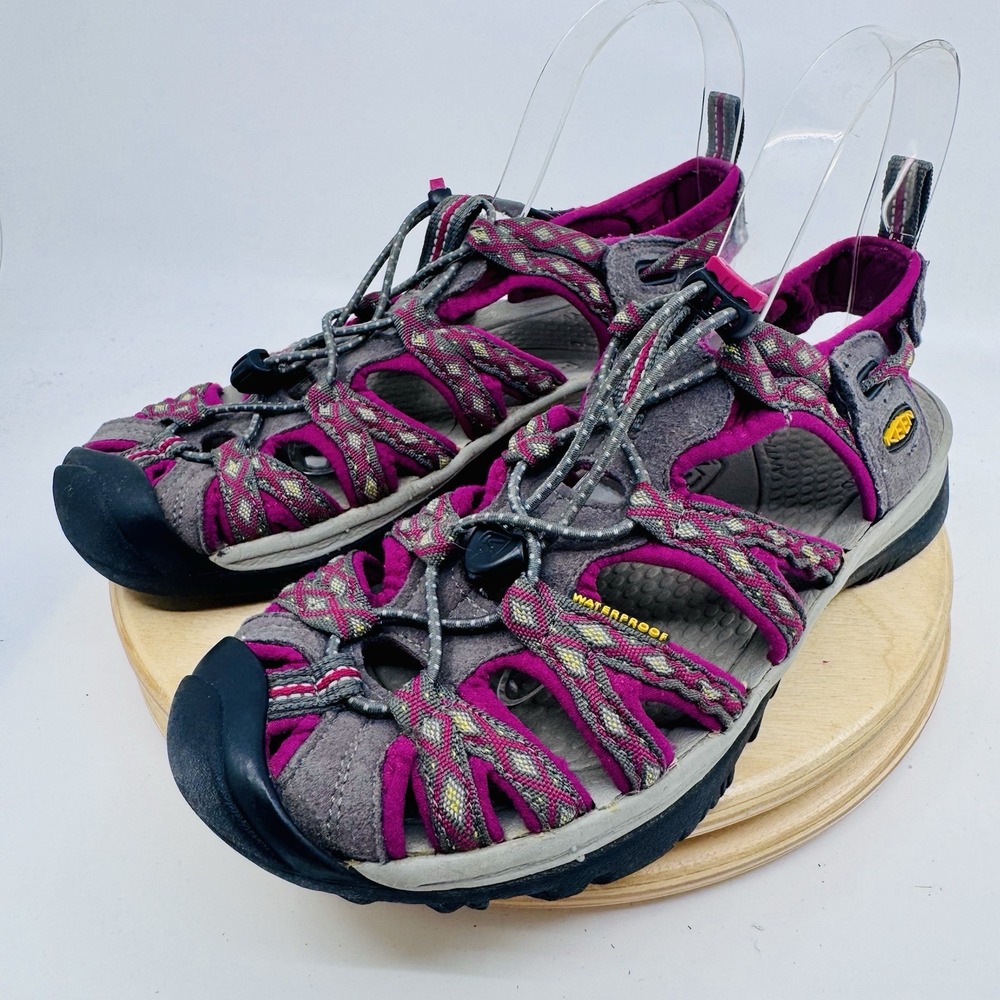 KEEN Whisper Women 7 Pink Gray Hiking Water Shoes Outdoor Sandals 1014204